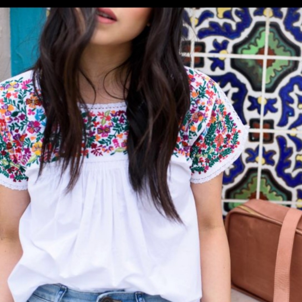 Madewell x JM DRY Goods embroidery Shirt XS